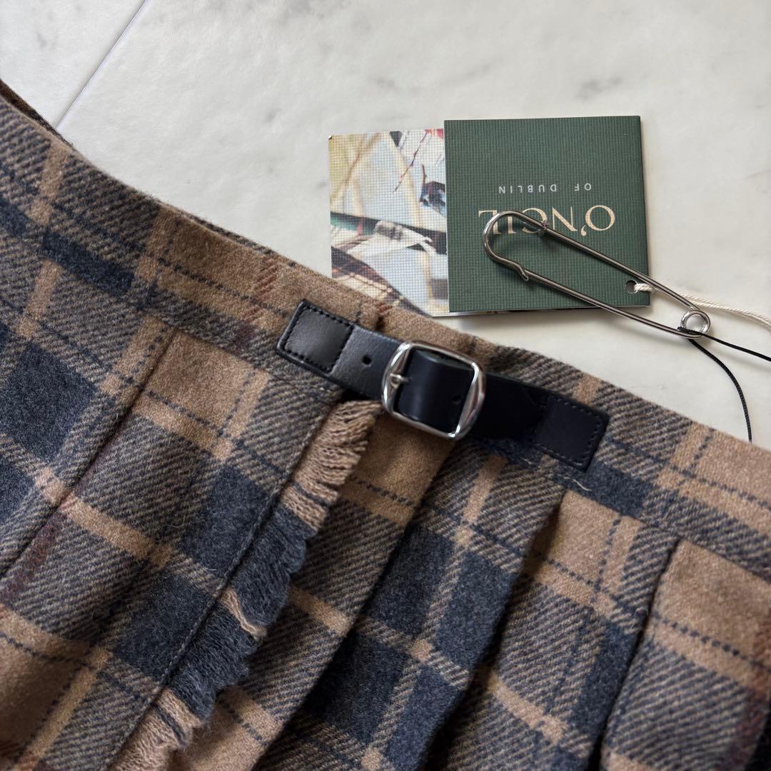 新品タグ付き オニールオブダブリン 柔らかブラウン マキシロングスカート91cm