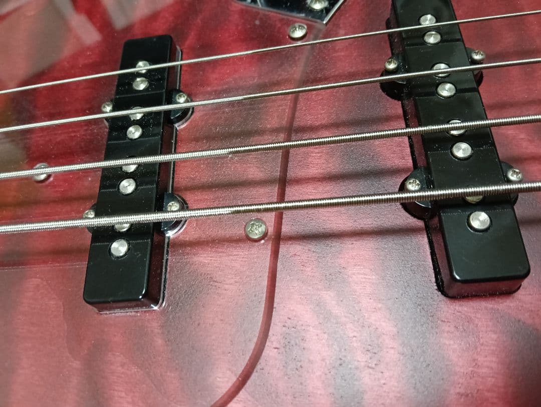 Bacchus ジャズベース wl4-qm rsm/m red