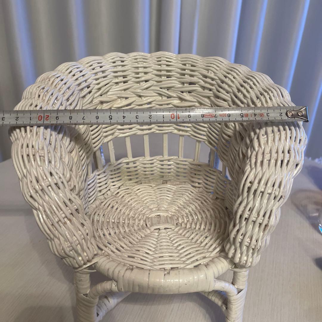ラタン✨小型チェア✨ホワイト