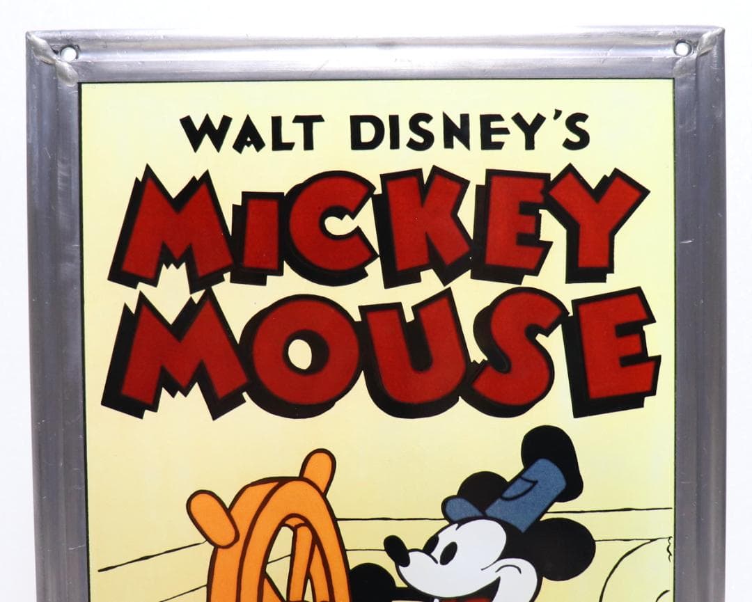 蒸気船ウィリー 70周年記念 ディズニー公式 ヴィンテージ ステンドグラス