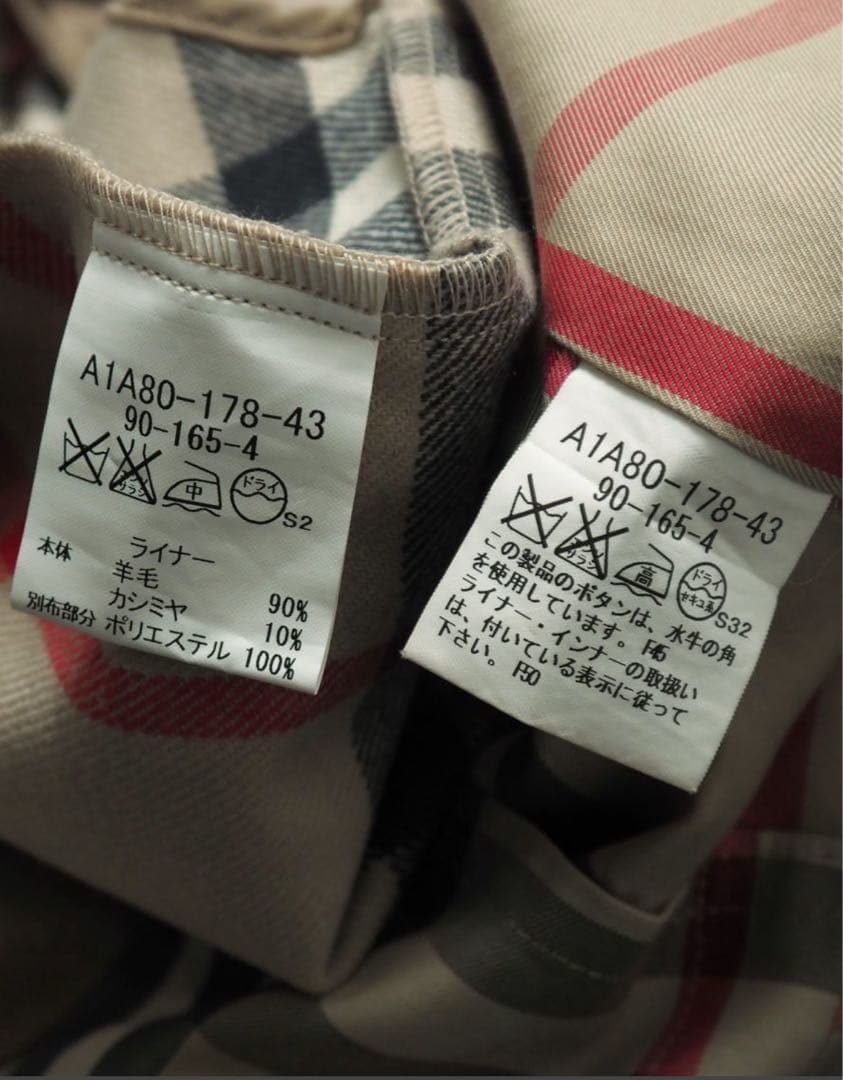 DH05 メガチェック BURBERRY LONDON/バーバリー ライナー付き