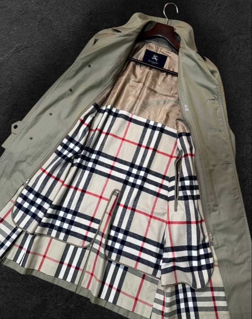 DH05 メガチェック BURBERRY LONDON/バーバリー ライナー付き