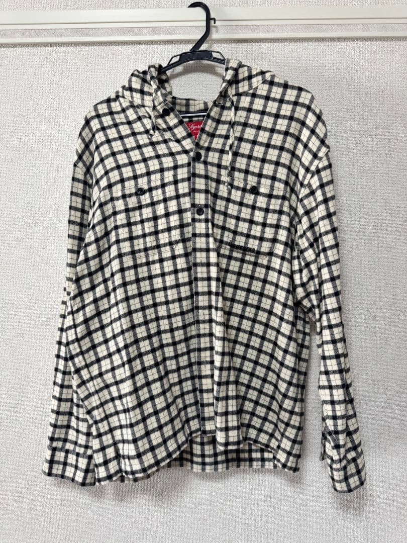 Supreme フードチェックシャツ