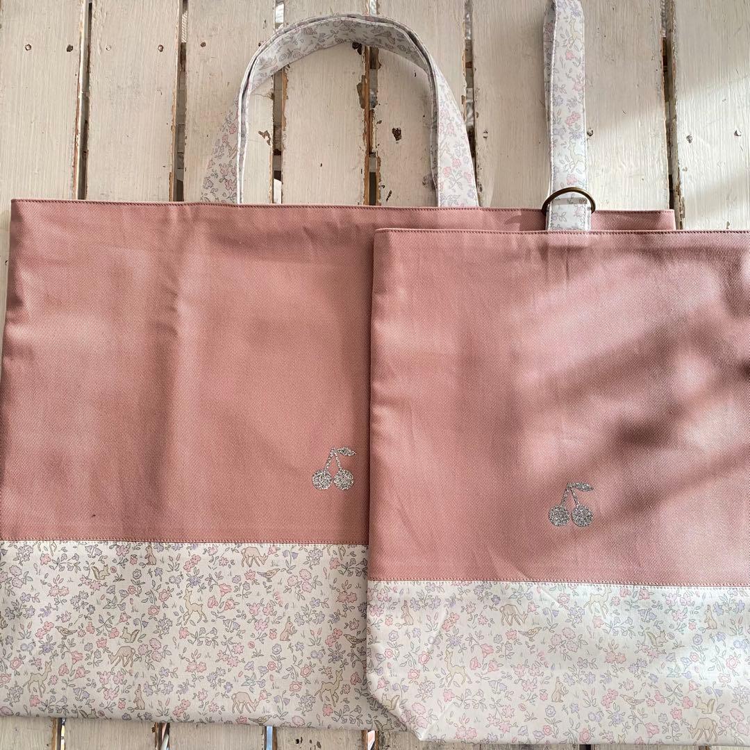 Yuhorin様⭐︎リバティプリント使用×さくらんぼワッペンレッスンバッグ他