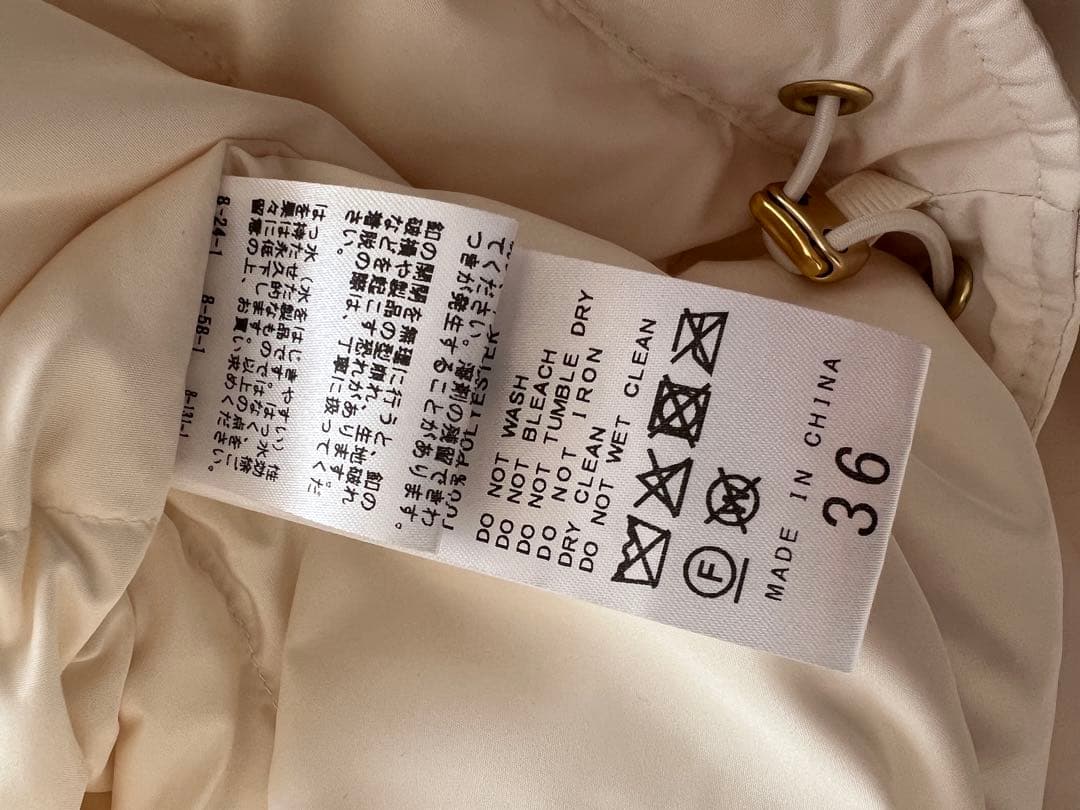 2025AWスピックアンドスパン2WAY撥水ダウンハーフコート　36サイズ