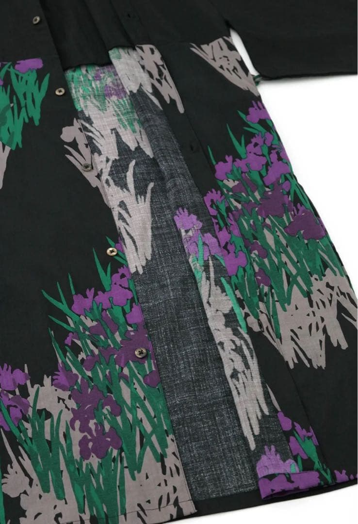 SOU・SOU モスリン 薙刀かり衣／濡羽色×光琳燕子花図屏風写し　Lサイズ