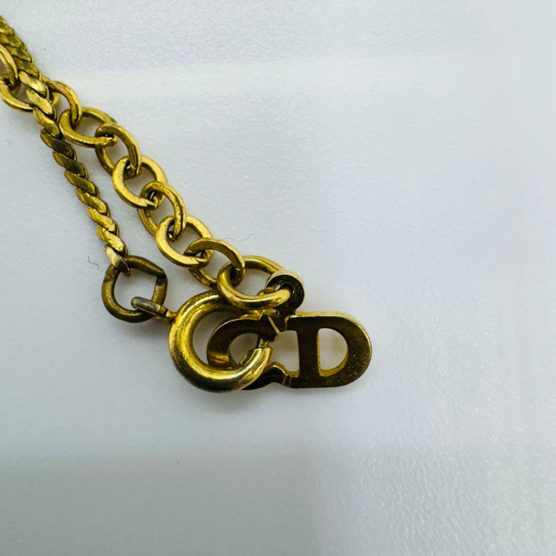 ✨Dior✨ディオール✨ゴールド✨CD✨ロゴ✨ラインストーン✨ネックレス✨