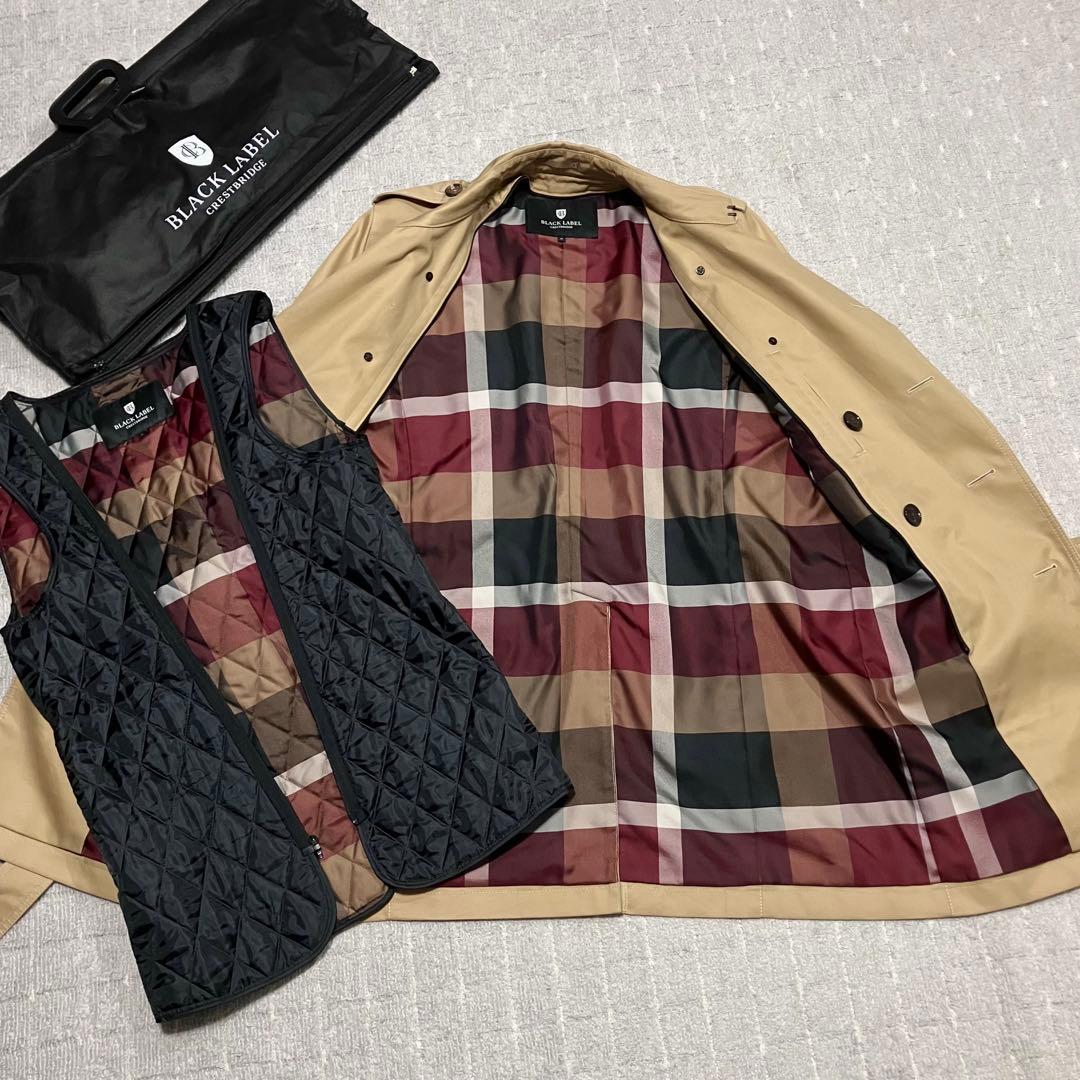 ブラックレーベルクレストブリッジ［トレンチコート］ロング　中綿ライナー　ベージュ