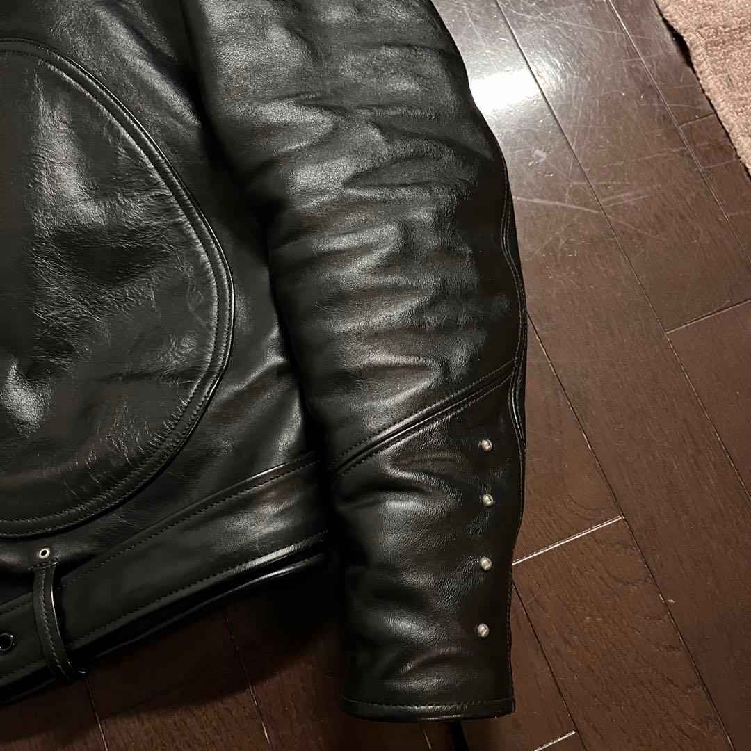 美品 フリーホイーラーズ ラブレア 希少サイズ44 馬革 レザー ルードブラック