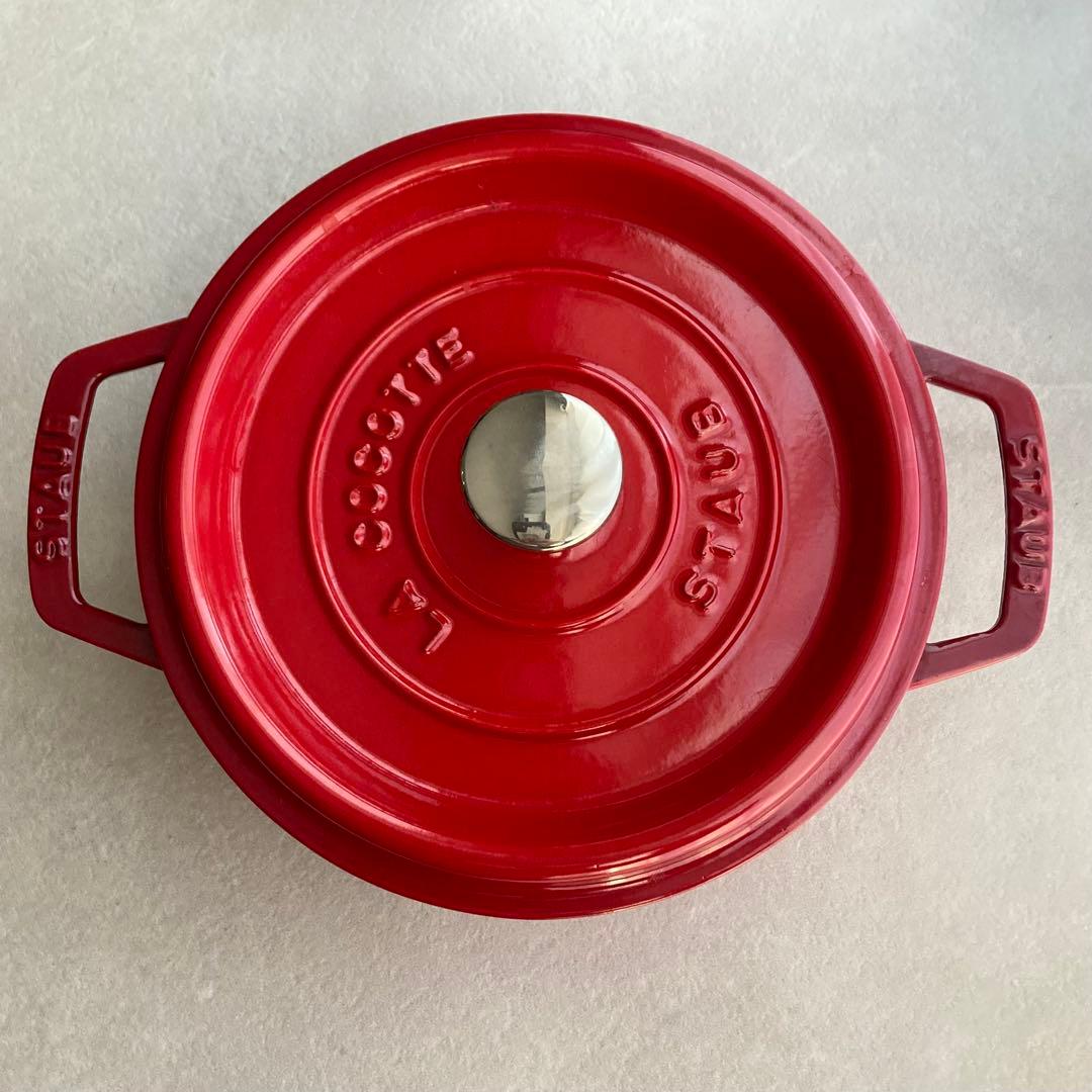 STAUB 鋳鉄製 両手鍋 20cm レッド