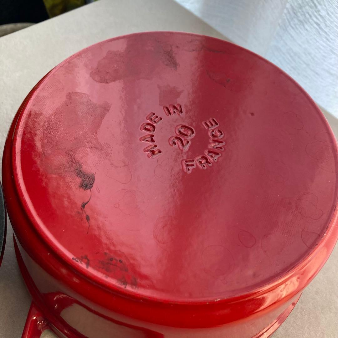 STAUB 鋳鉄製 両手鍋 20cm レッド