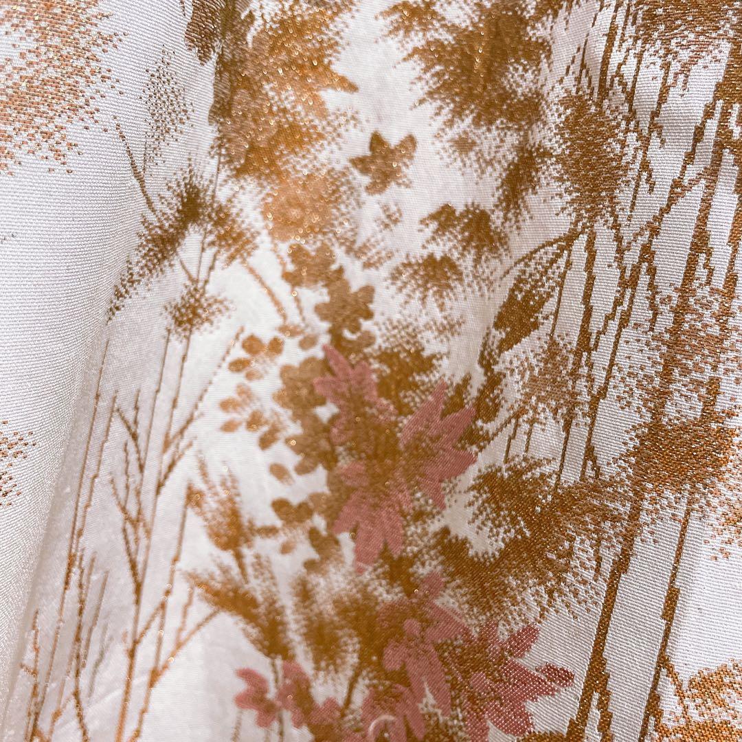 着丈140cm ラメ刺繍 マキシワンピース 着物リメイク J70413