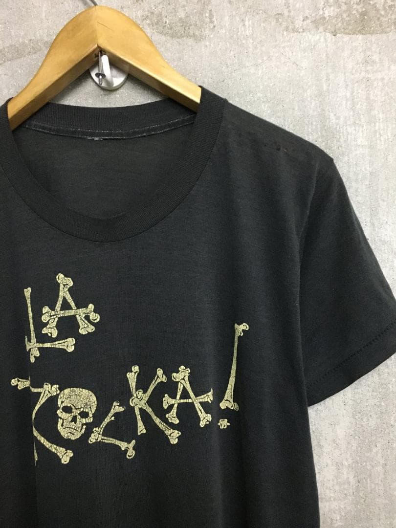 ラロッカ 80s 90s 希少 スカル ヴィンテージ Tシャツ タグなし M相当