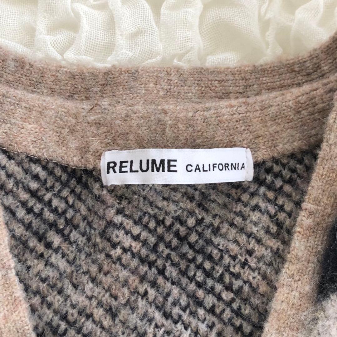 ジャーナル relume◆ CALIFORNIAモヘヤ パターンカーディガン