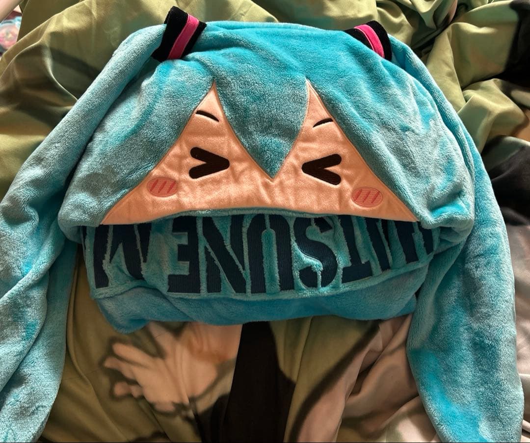 公式正規版 初音ミク グッズフード付きエアコンブランケット