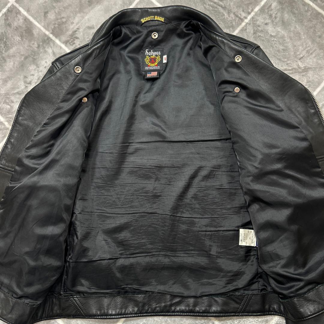 【羊革XL】未使用級 上野商会 SCHOTT ショット ダブルスレザージャケット