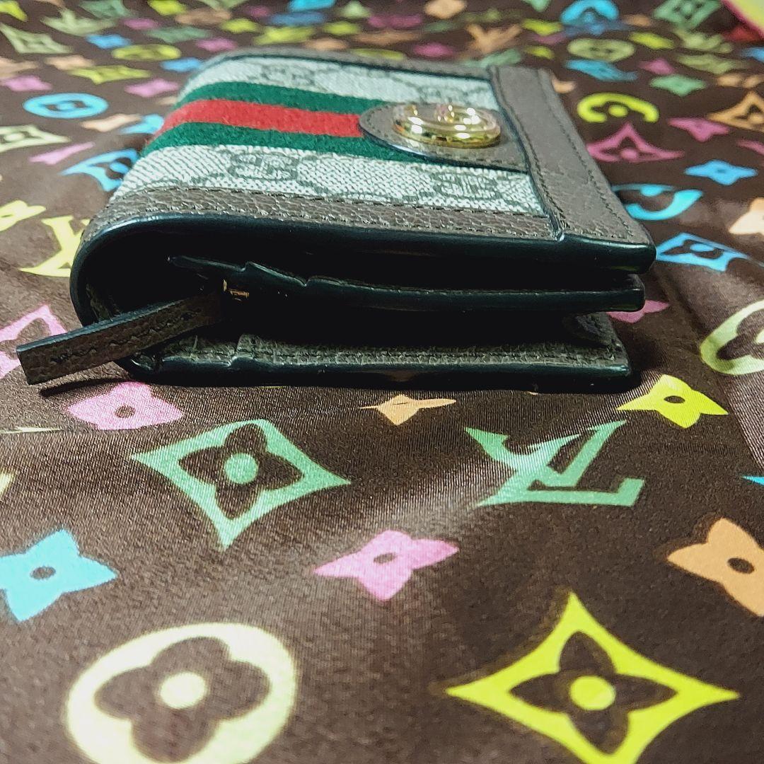 グッチ GGマーモント シェリーライン 二つ折り財布