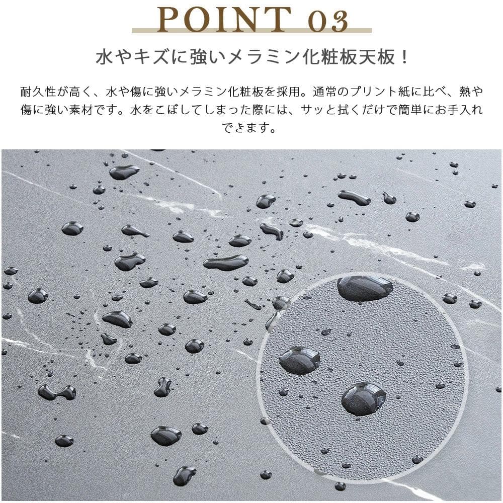 超人気！大理石調 波紋 円型 テーブル 2個セット【ホワイト（ブラック脚） 】