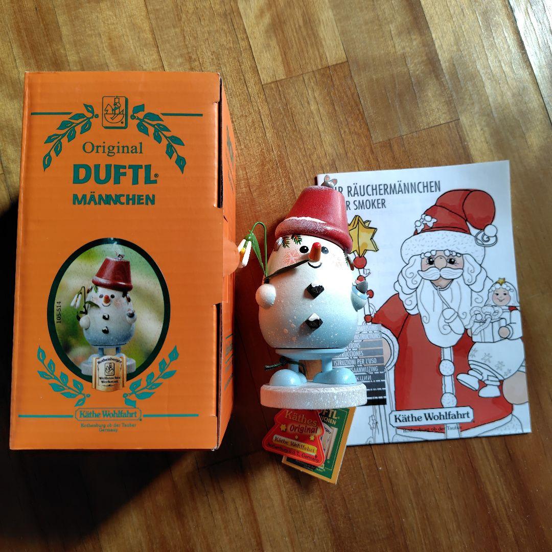 新品ドイツ製 DUFTL SMOKY クリスマススモーキー　雪だるま　煙出し人形