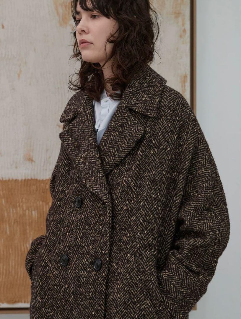 TICCA ミックスツイードテントコート