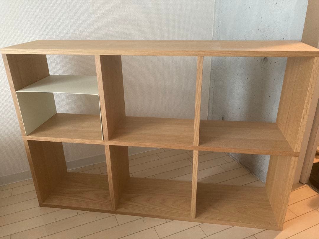 無印良品　スタッキングシェルフセット・３段×２列・オーク材
