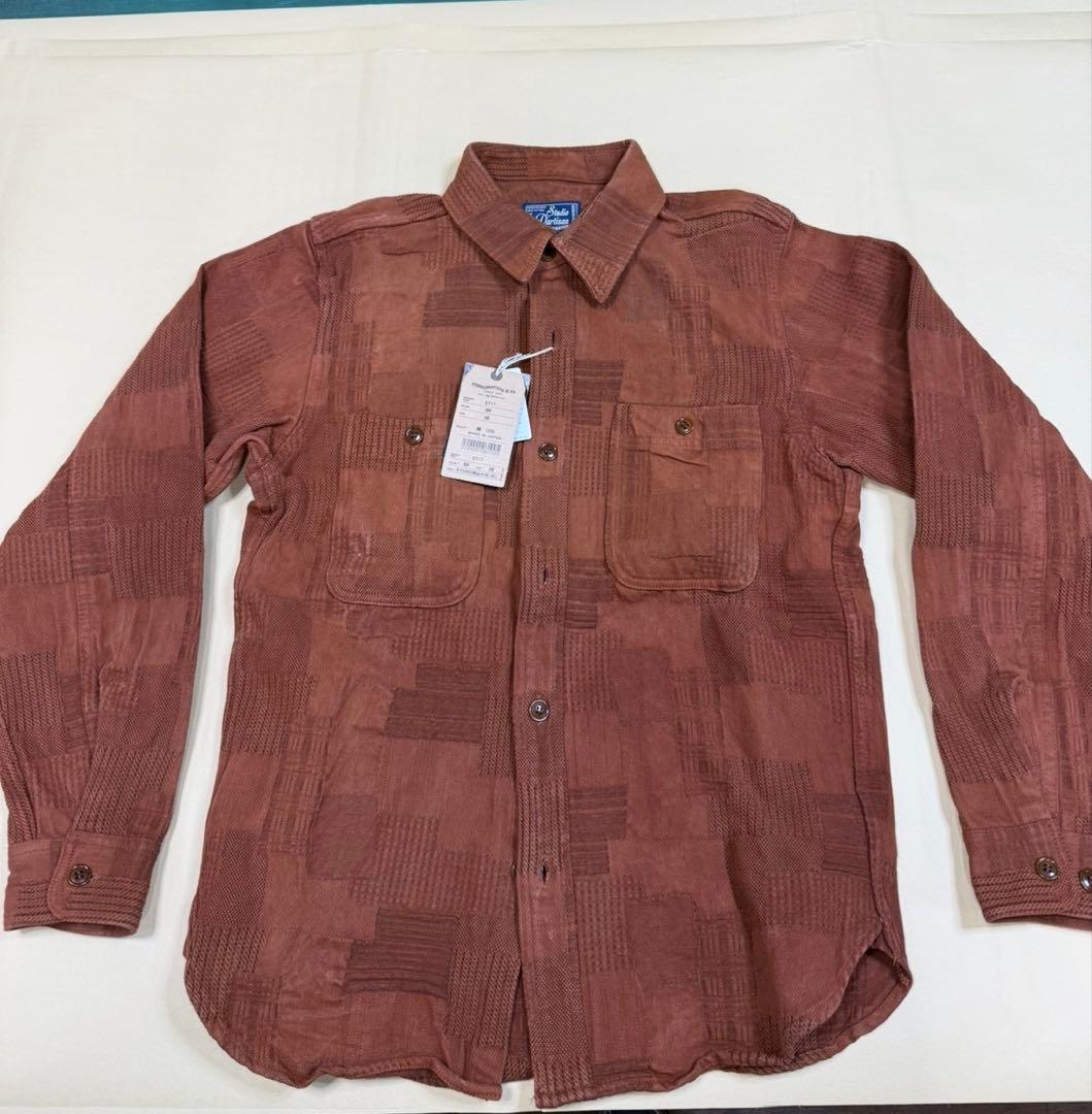 STUDIO D'ARTISAN 奄美泥染BOROジャガードシャツ サイズ38