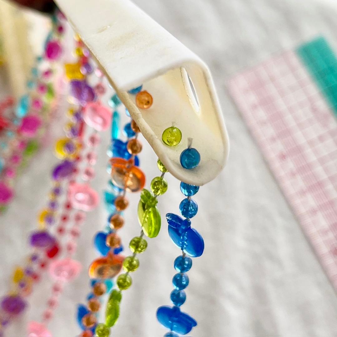 c234 ビーズのれん ビーズカーテン りんご レトロ インテリア ディスプレイ