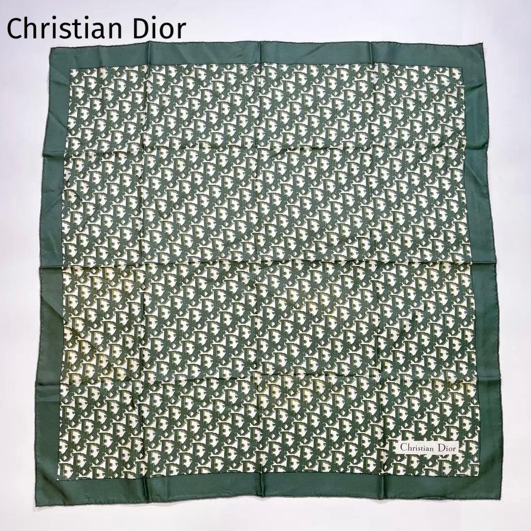 Christian Dior ディオール トロッター スカーフ グリーン