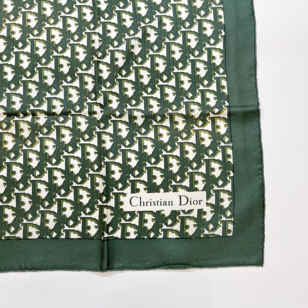 Christian Dior ディオール トロッター スカーフ グリーン