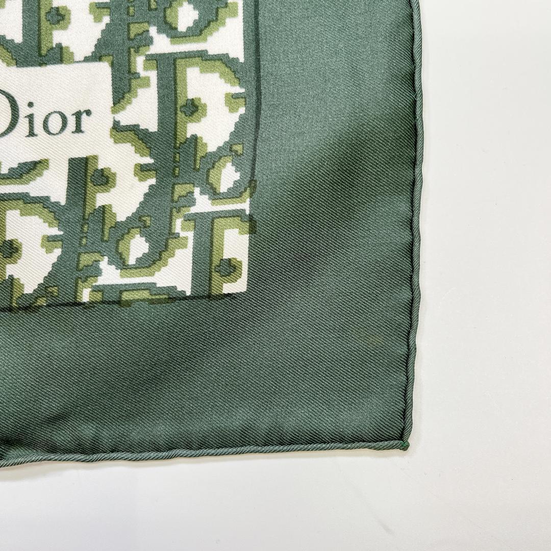Christian Dior ディオール トロッター スカーフ グリーン