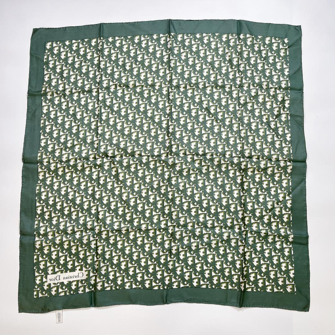 Christian Dior ディオール トロッター スカーフ グリーン