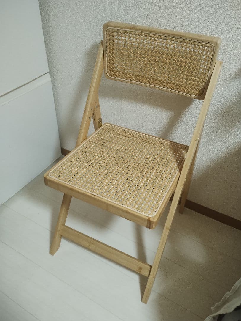 ラタンチェア 折り畳みチェア デスクチェア ラタン椅子