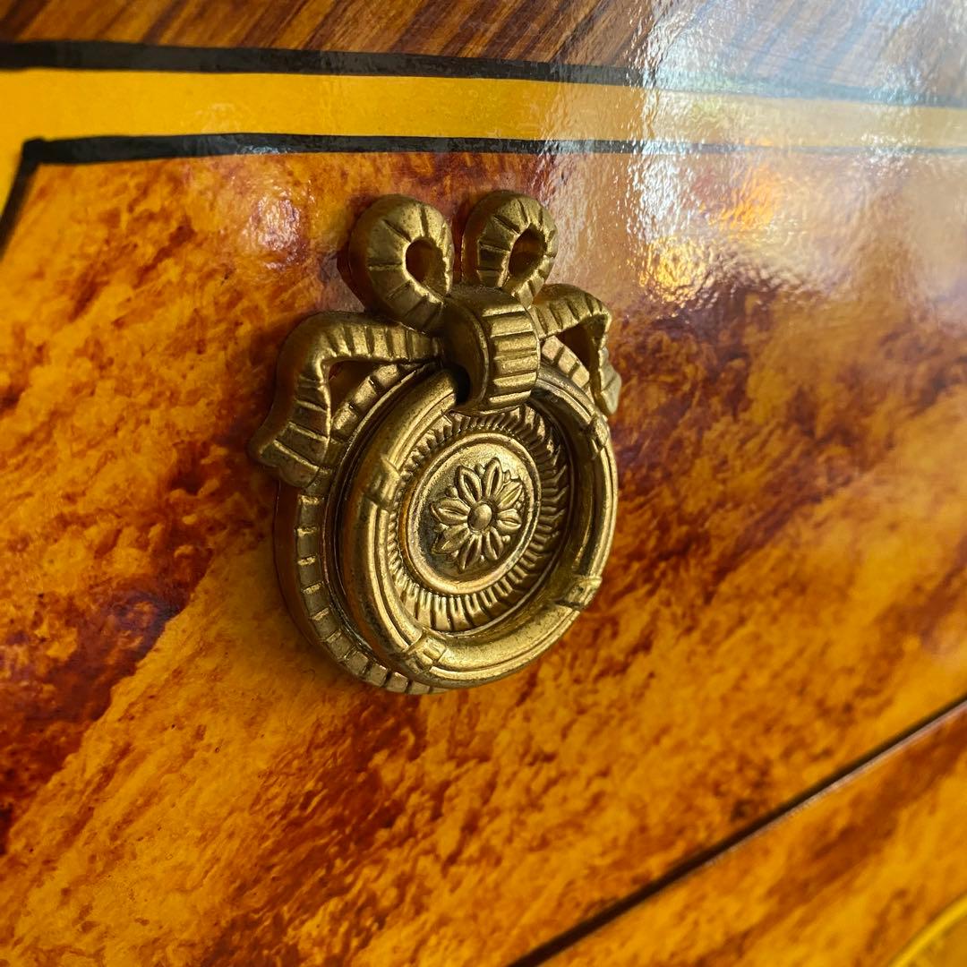 フランス製　北欧　アンティーク　チェスト　ヨーロピアン　ロココ　象嵌　象嵌細工