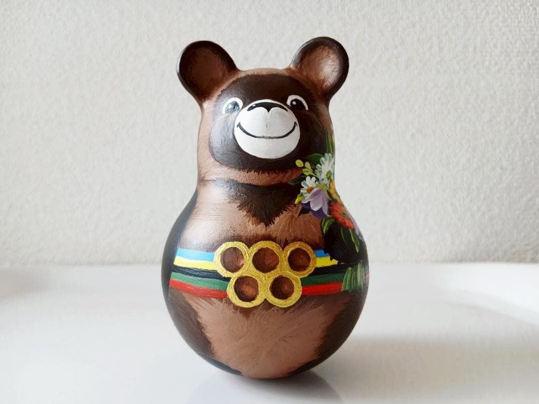 【CBT075】9cm級おきあがりこぼし(大) スベトラーナモスクワ五輪ミ-シャ