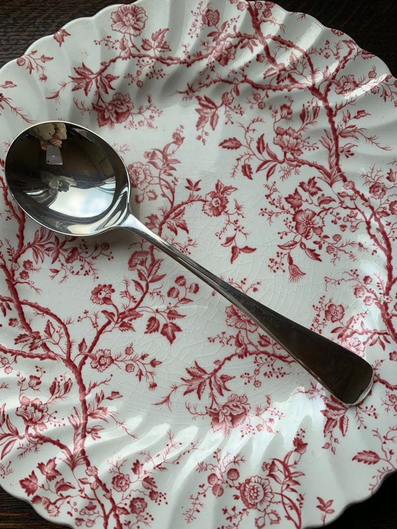 純銀　英国　アンティーク　シルバー　スープスプーン　1915年　骨董