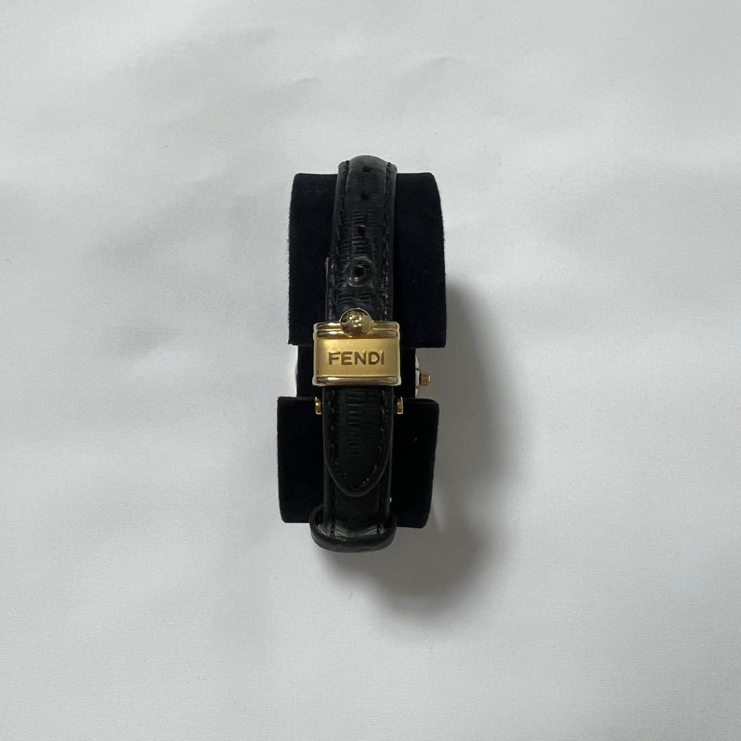 FENDI アナログ時計 ゴールド/ホワイト レディース 金メッキ 箱付き