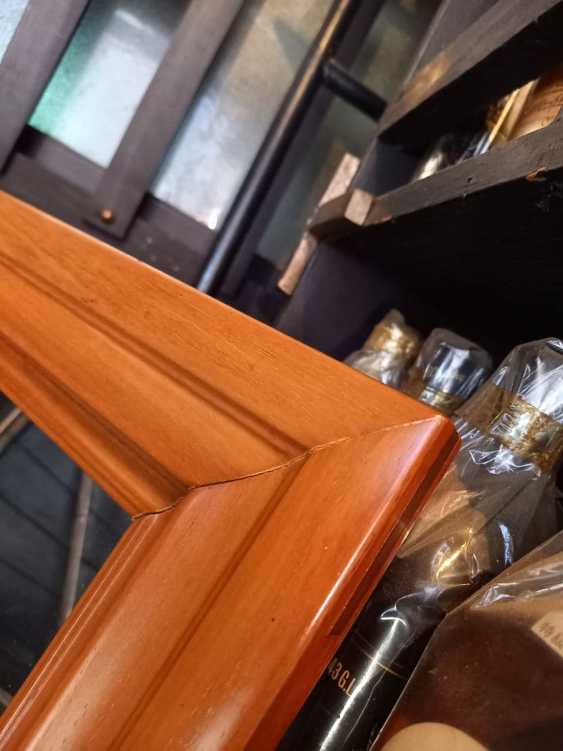 1960's　デンマーク　北欧　モダン　チーク　重厚　無垢材　ウッド　ミラー