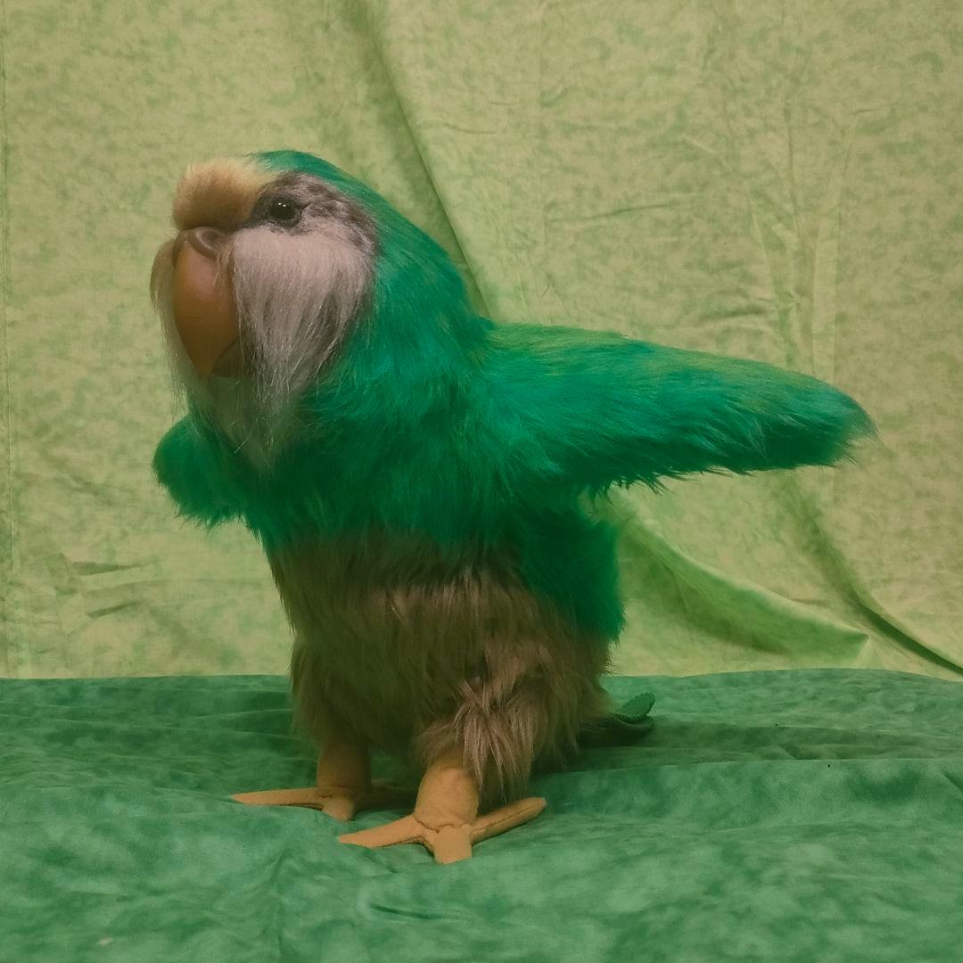 等身大ぬいぐるみ　カカポ(自立可動式・有翼・鳴き声仕掛け)