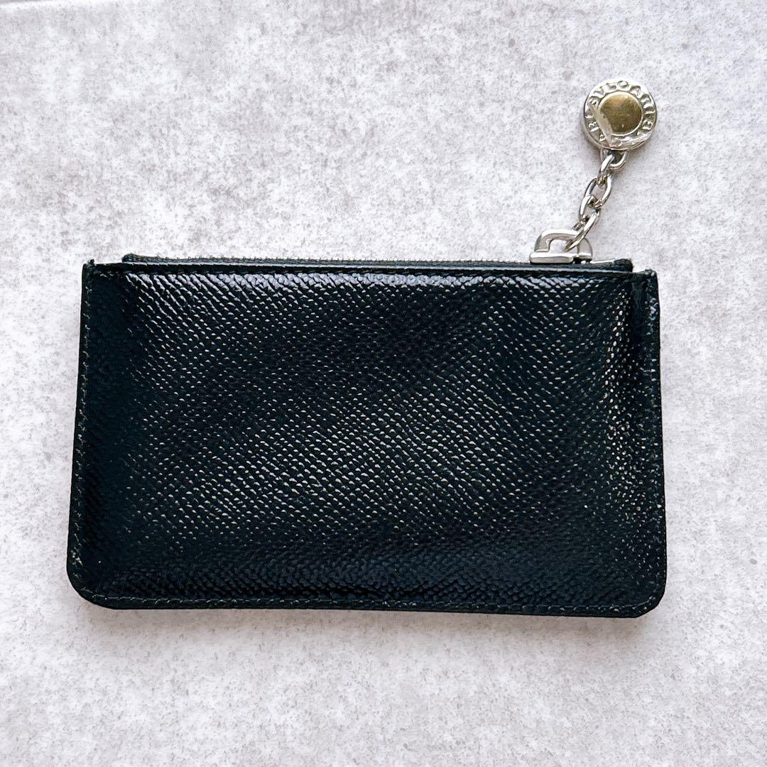 極美品✨ BVLGARI ブルガリ ケース レザー キーリング 黒