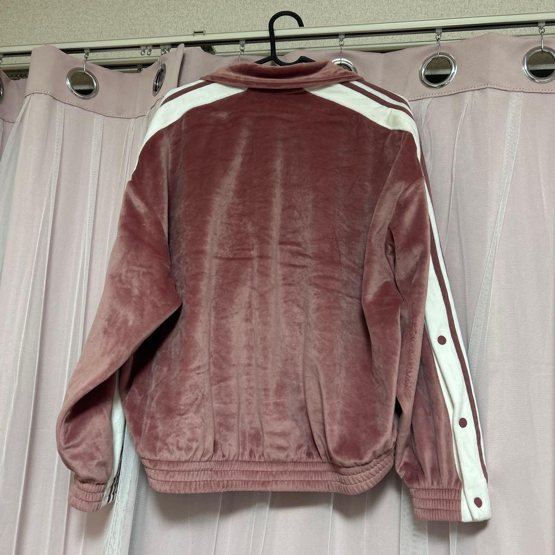 adidas ピンクベロア w adibreak velour tt Lサイズ