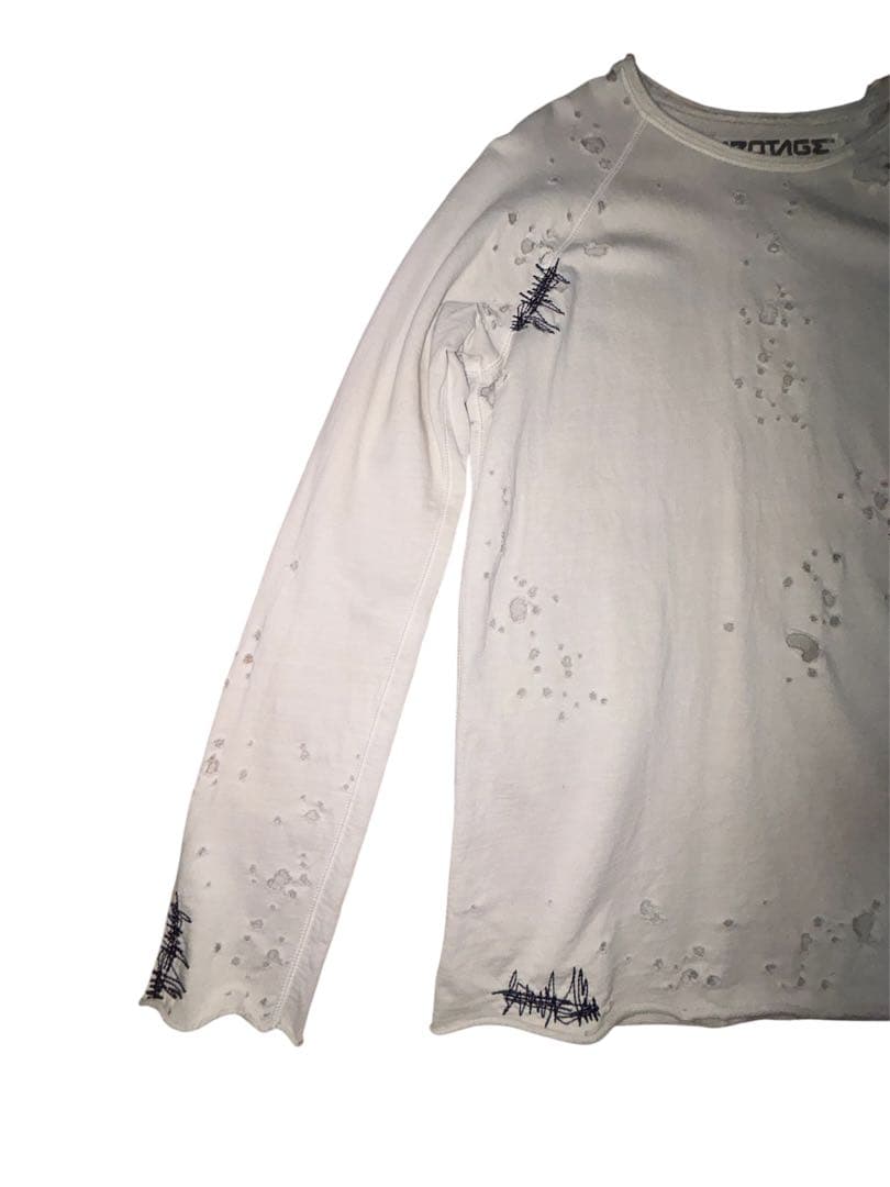 Sabotage ショットガン　ホワイト 長袖カットソー　サボタージュ