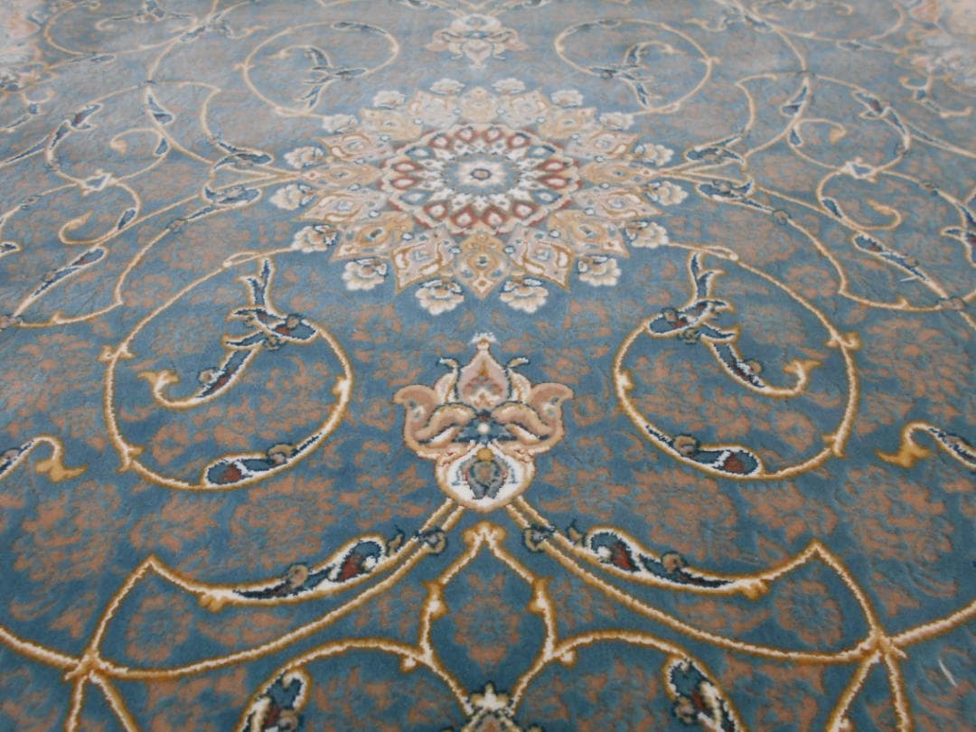 立体柄、144万ノット！本場イラン産 絨毯！約148×230cm-202581