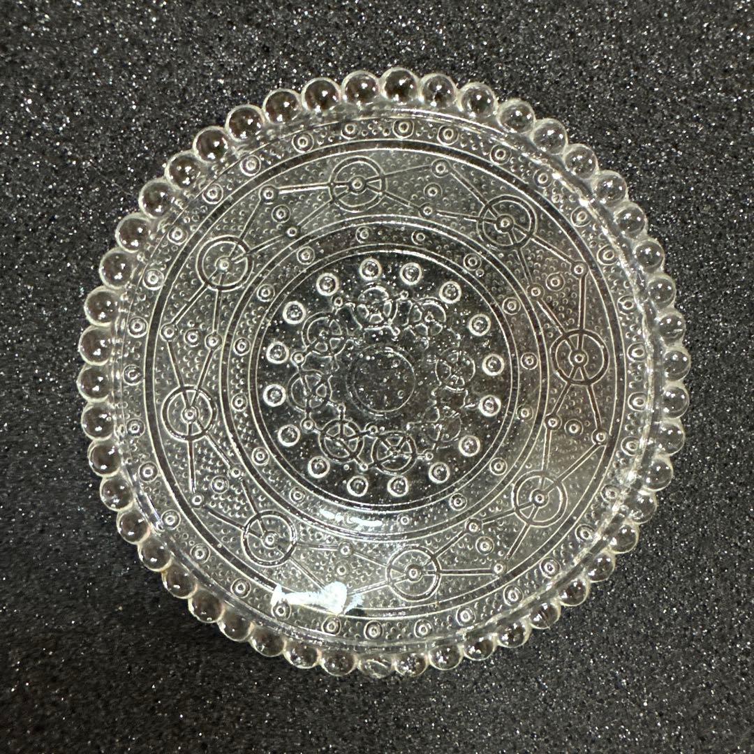 【新品未使用品】明治から昭和　透明ガラス小皿　3枚セット