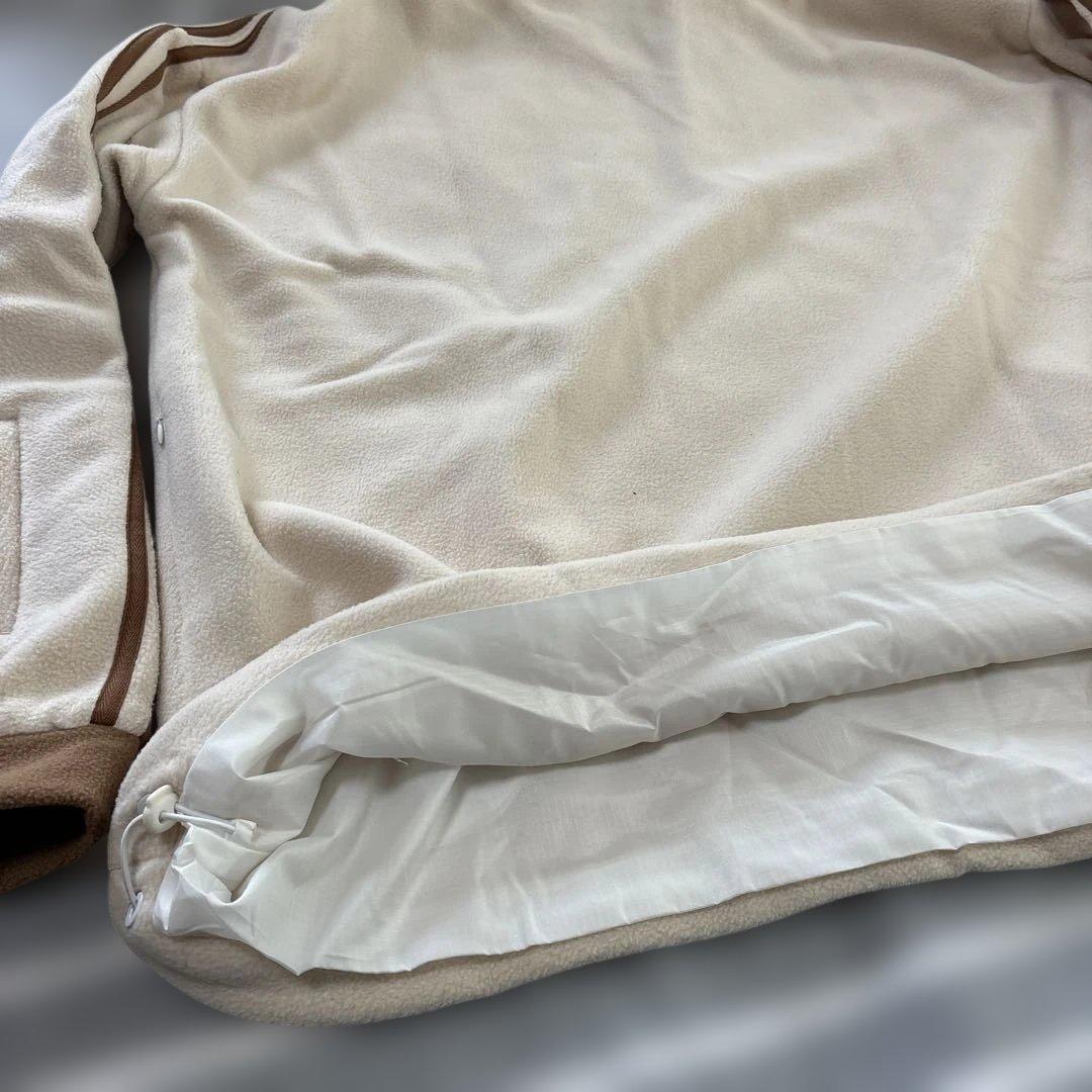 Libelice ハーフジップフリース ベージュ×ブラウンXL