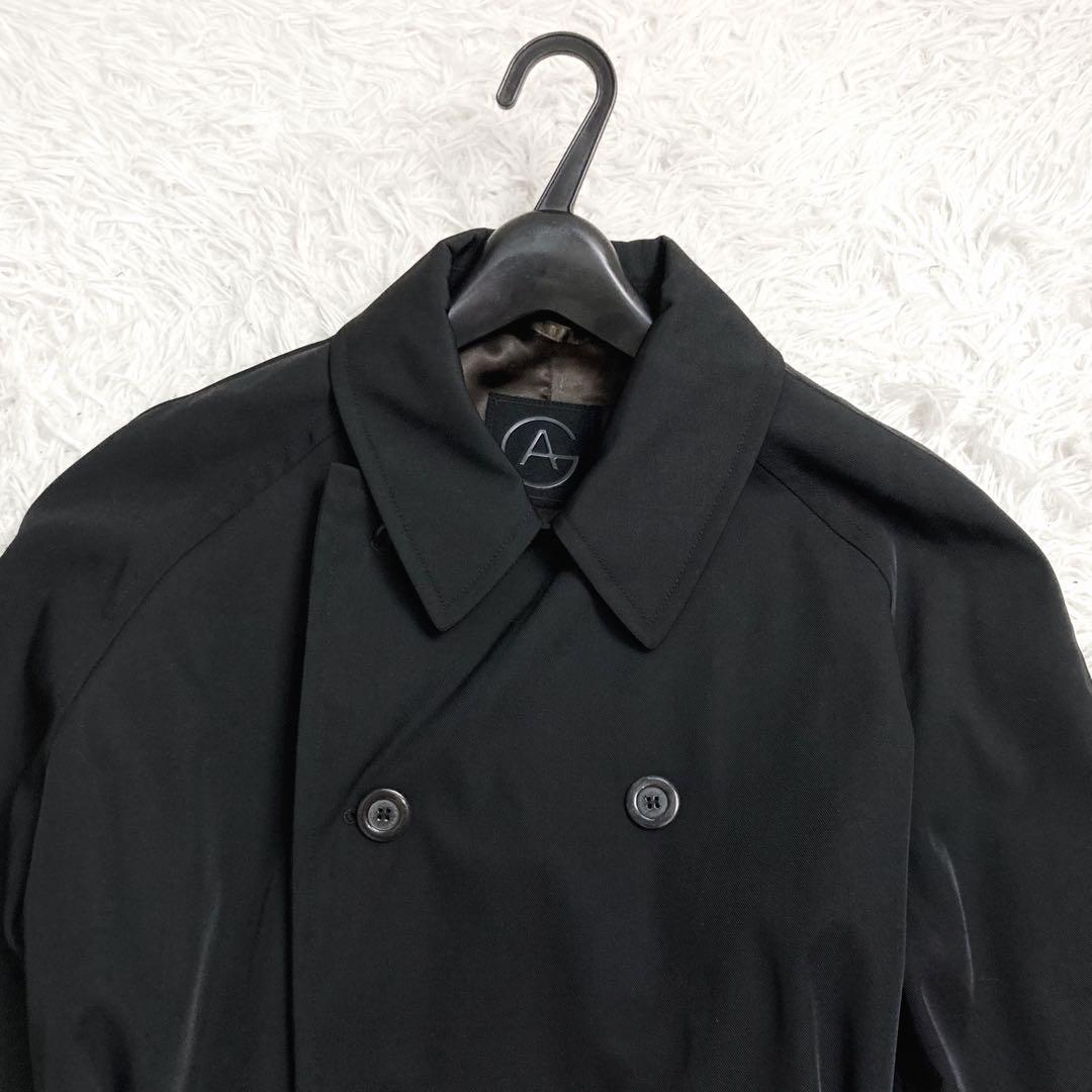 FGO アルマーニコレツィオーニ×ロロピアーナ ナイロントレンチコート 黒