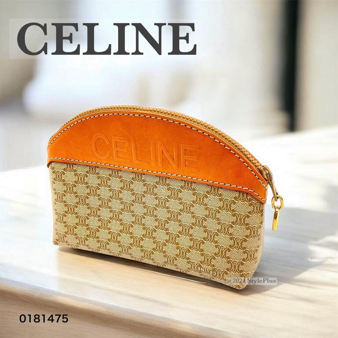 CELINE セリーヌ ポーチ マカダム バージュ コスメ 小物入れ トラベル