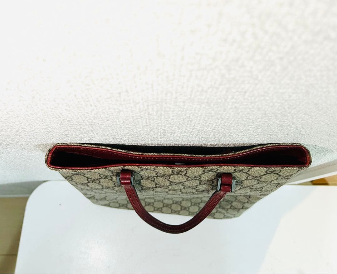 GUCCI グッチ　トートバッグGG柄PVC スプリーム縦長ハンドバッグ