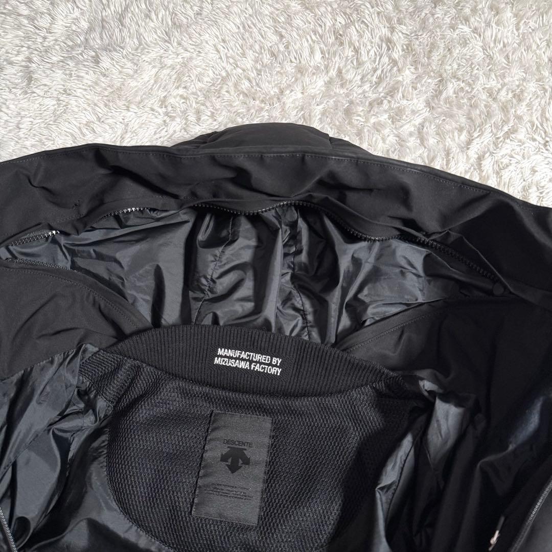 極美品 水沢ダウン DESCENTE ダウンジャケット マウンテニア ブラック