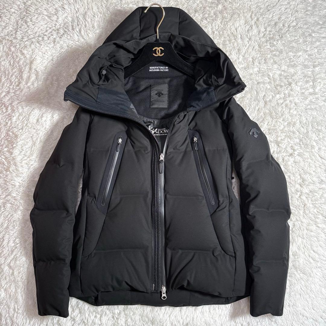 極美品 水沢ダウン DESCENTE ダウンジャケット マウンテニア ブラック
