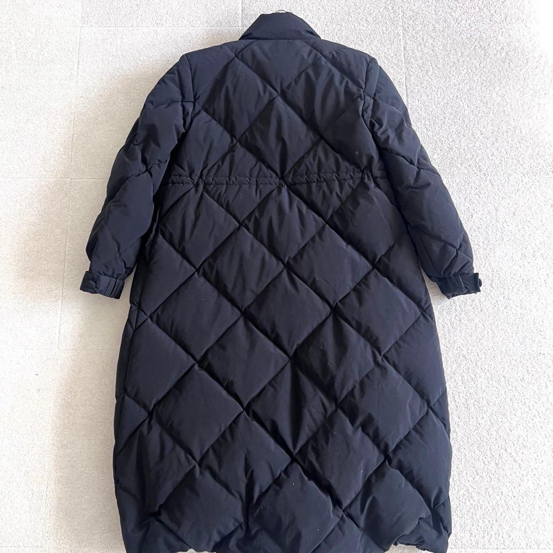 ボーダーズアットバルコニー キルティングロングコート 黒　36